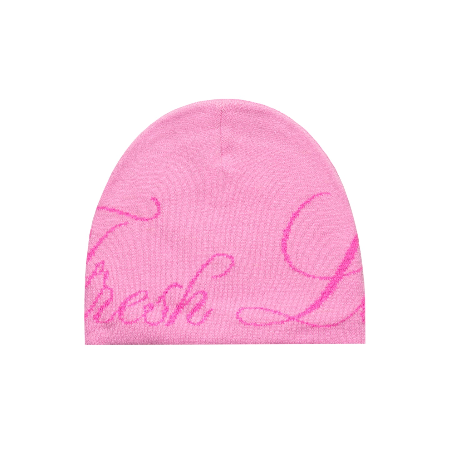 PINK SCRIPT BEANIE
