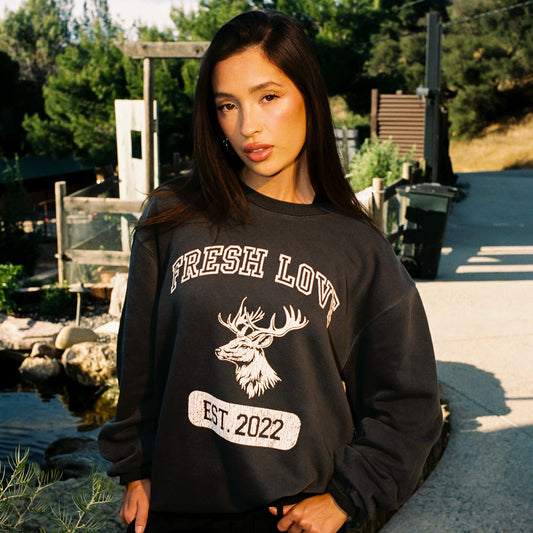 BLACK COLLEGE LOGO CREWNECK