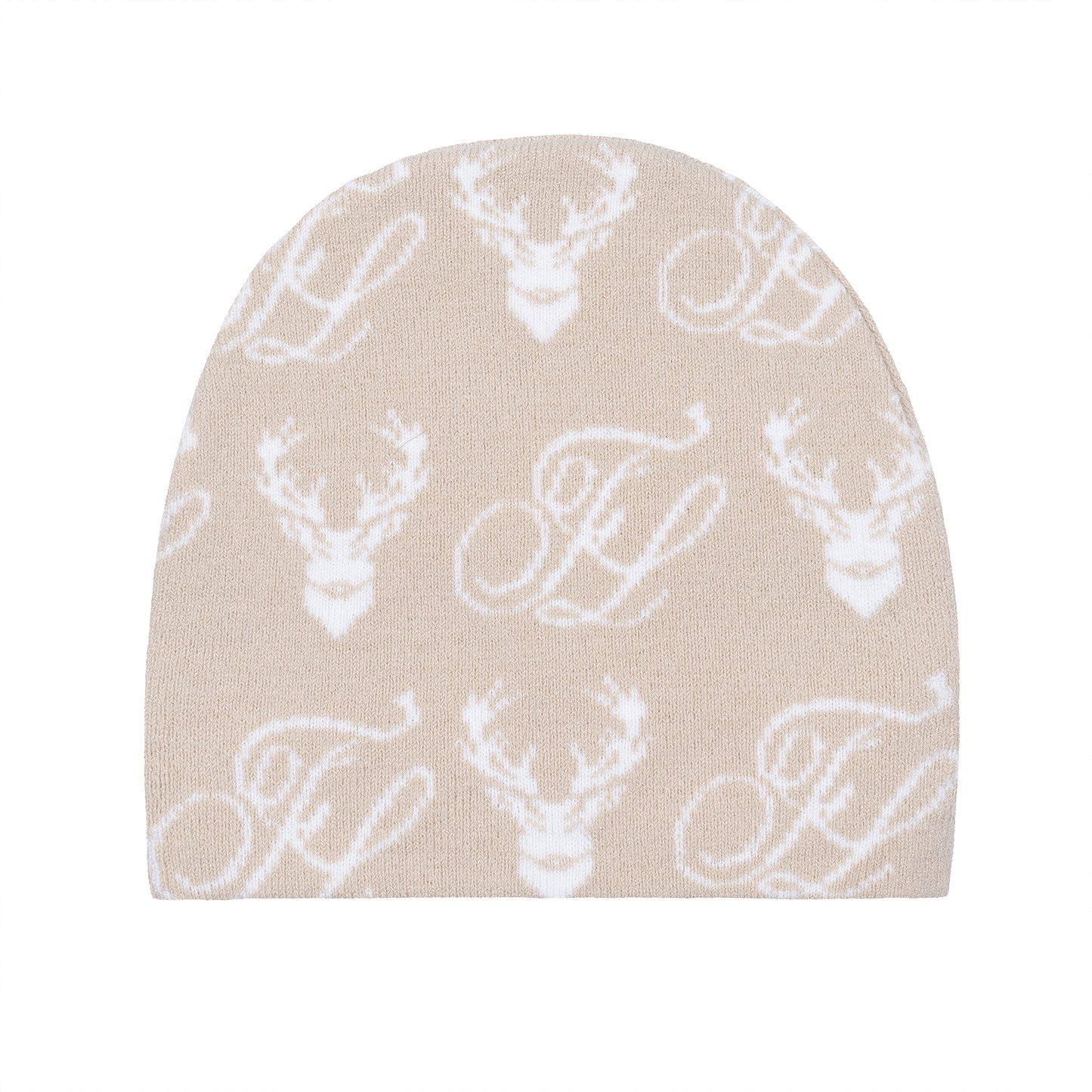 Dual Logo Beanie - Ivory