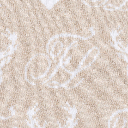 Dual Logo Beanie - Ivory