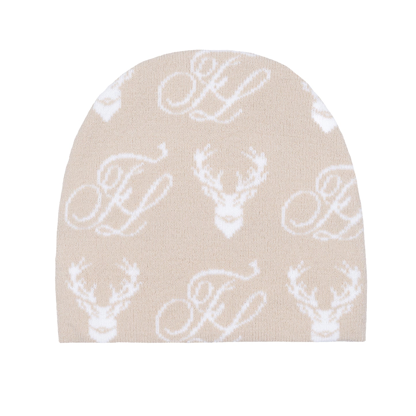 Dual Logo Beanie - Ivory