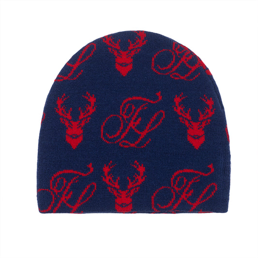 Dual Logo Beanie - Navy