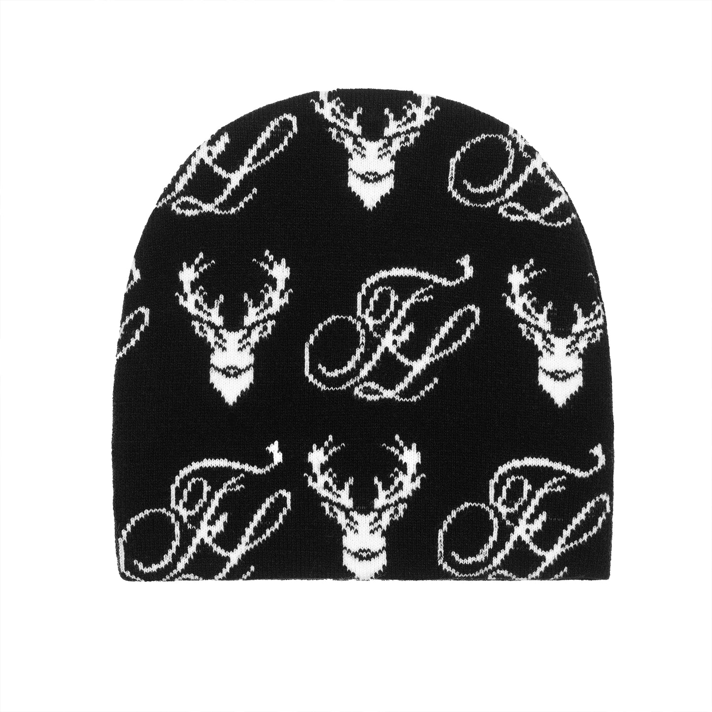 Dual Logo Beanie - Black