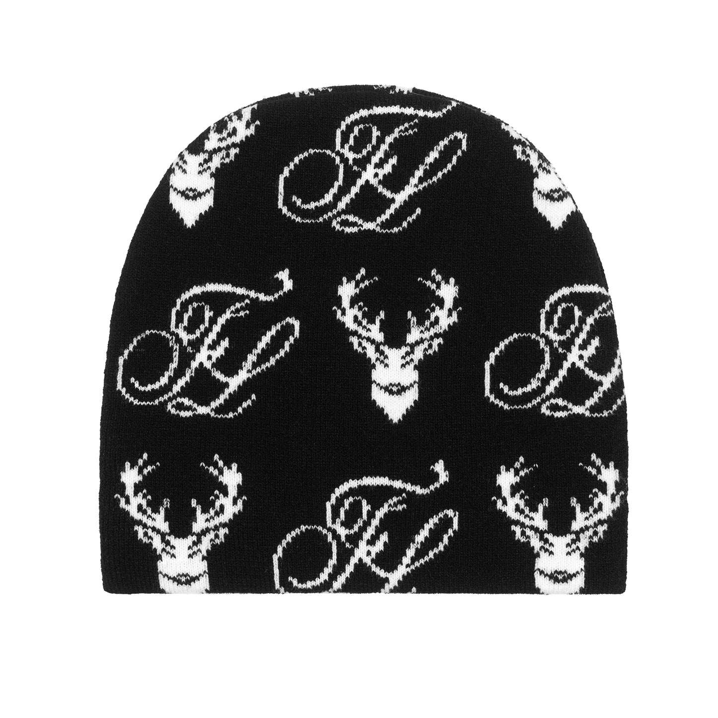 Dual Logo Beanie - Black