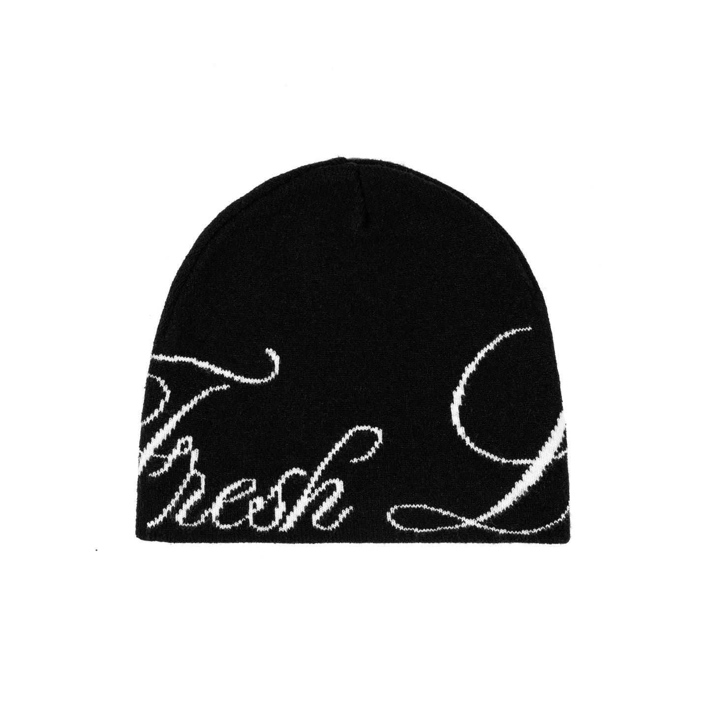 BLACK SCRIPT BEANIE