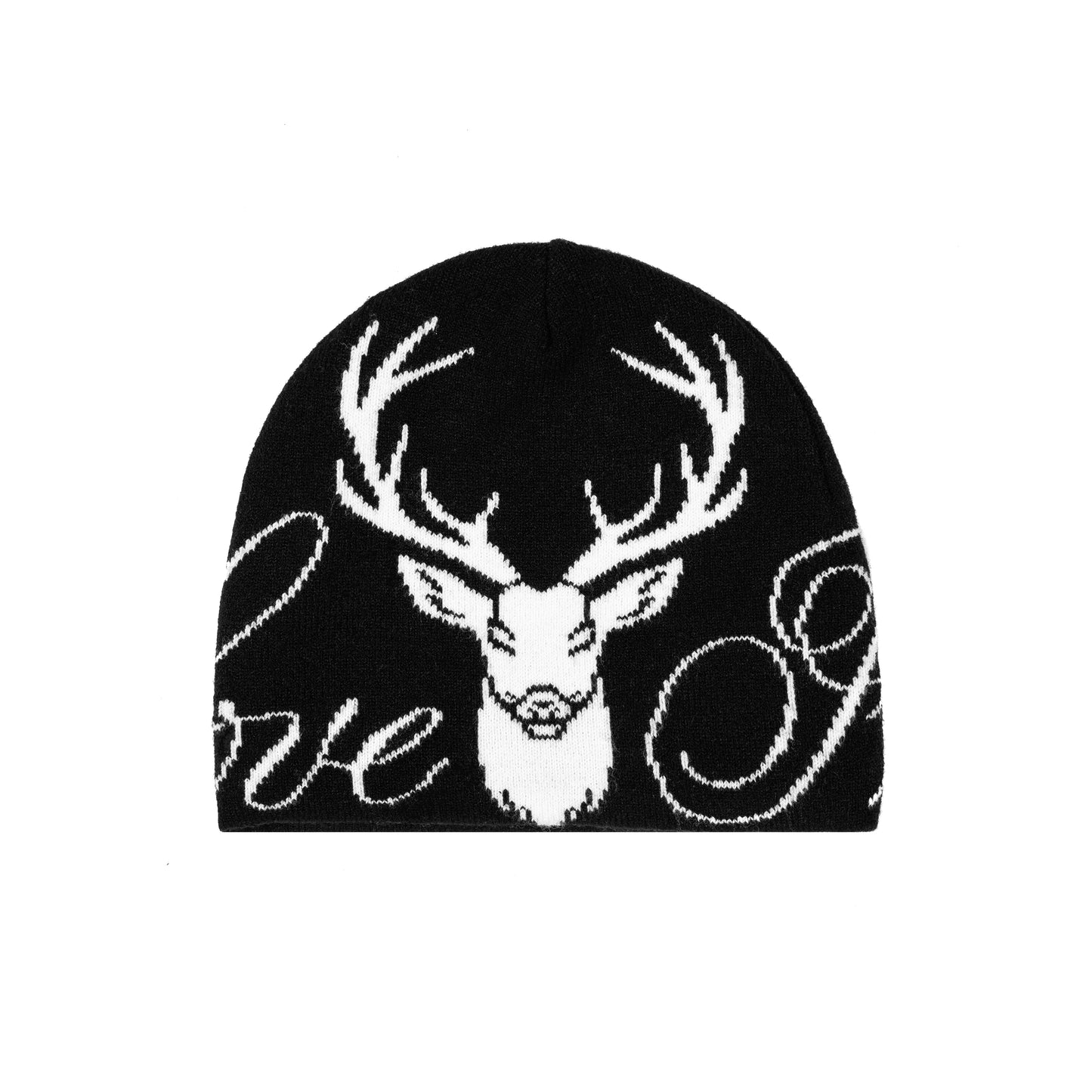 BLACK SCRIPT BEANIE