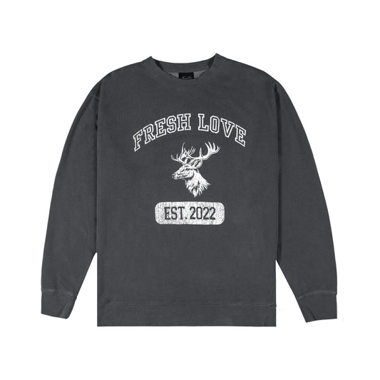 BLACK COLLEGE LOGO CREWNECK