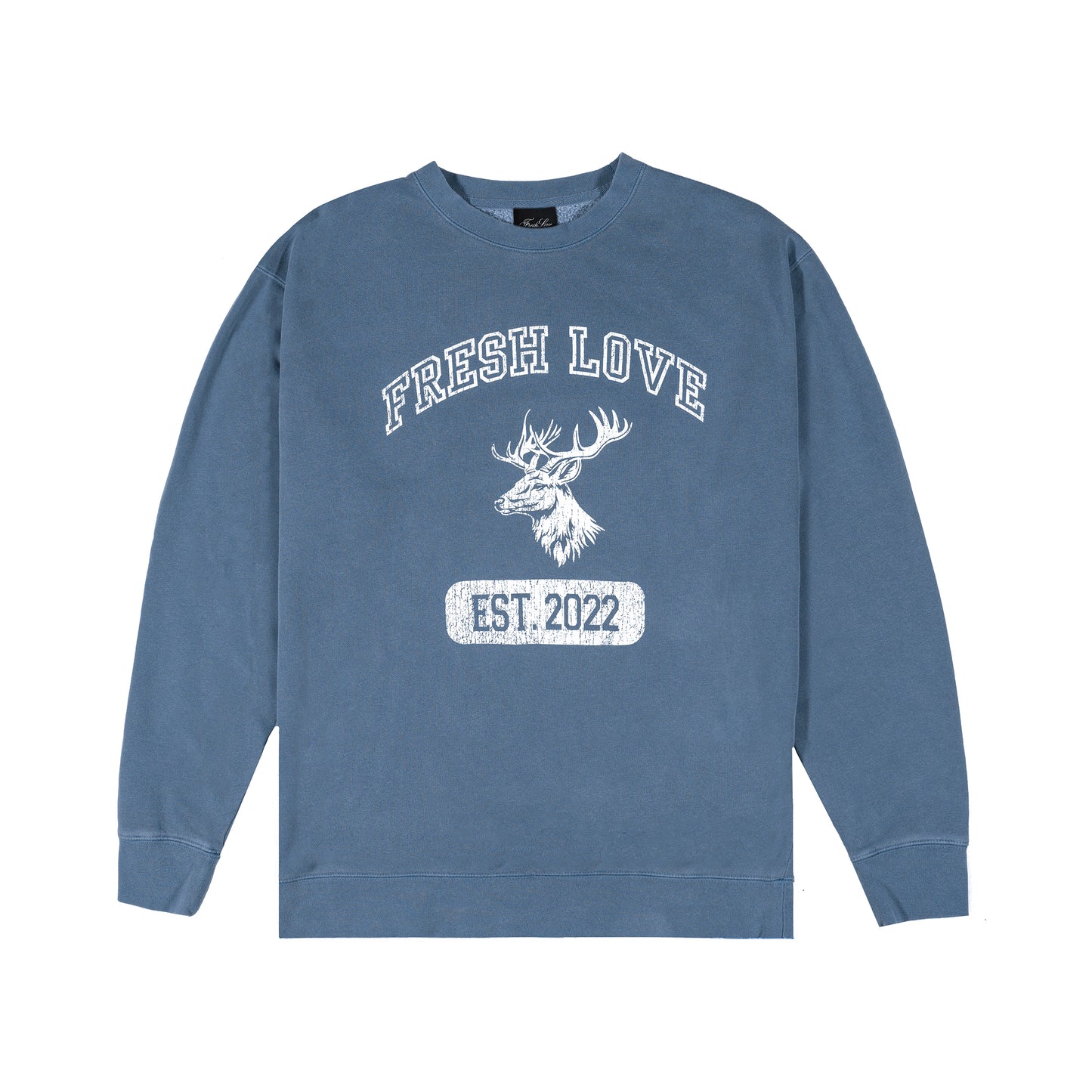 BLUE COLLEGE LOGO CREWNECK