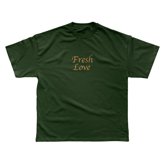 Fresh Love Script Tee - Forest