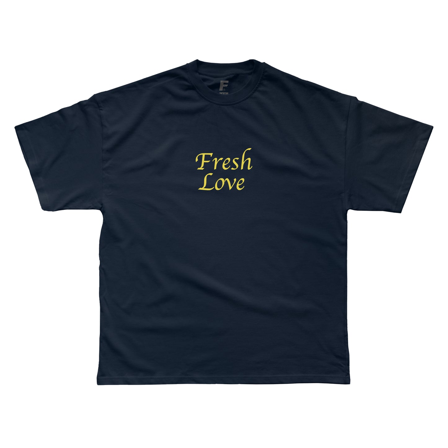 Fresh Love Script Tee - Navy