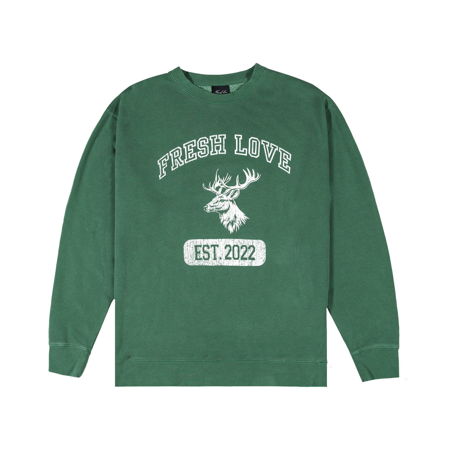 GREEN COLLEGE LOGO CREWNECK